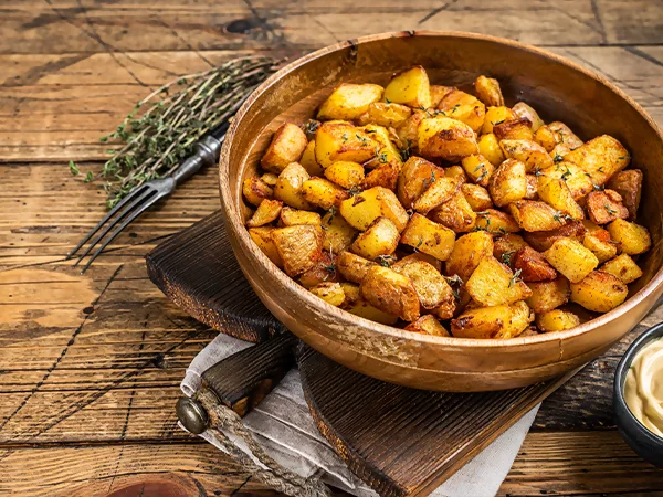 Cate de mi Corazón Papas Asadas con Aceite de Aguacate Picante y Romero